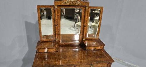 fig 1. Lovely French Burr Walnut Dressing Table