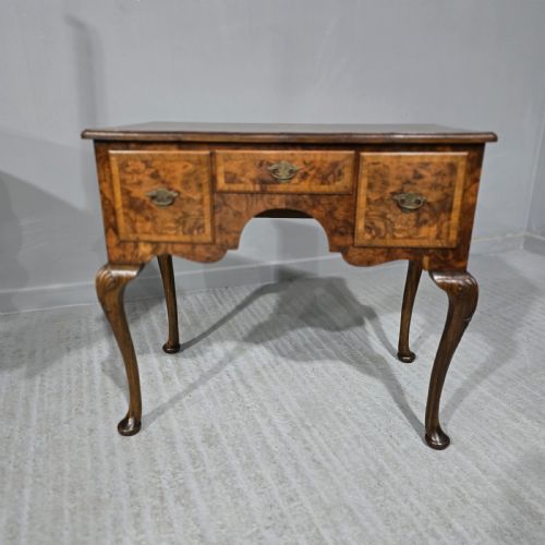 Burr Walnut Low Boy Dressing Table
