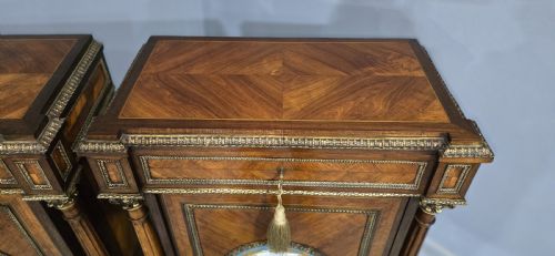 FABULOUS PAIR OF TALL FRENCH LOUIS XVI PORCELAIN MOUNTED CABINETS - ADDITIONAL PHOTO 5