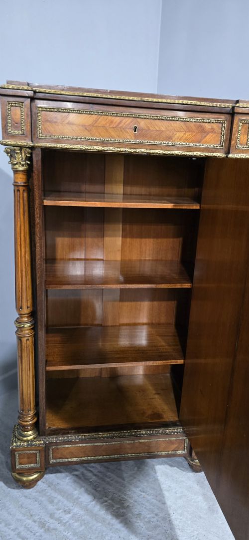 FABULOUS PAIR OF TALL FRENCH LOUIS XVI PORCELAIN MOUNTED CABINETS - ADDITIONAL PHOTO 14
