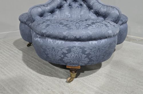 VICTORIAN WALNUT CONVERSATION SEAT - ADDITIONAL PHOTO 3