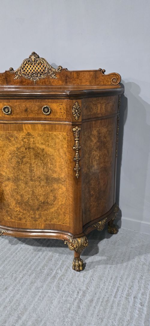 EXHIBITION QUALITY BURR WALNUT SIDE CABINET - ADDITIONAL PHOTO 1