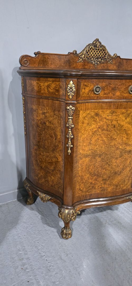 EXHIBITION QUALITY BURR WALNUT SIDE CABINET - ADDITIONAL PHOTO 2