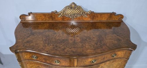 EXHIBITION QUALITY BURR WALNUT SIDE CABINET - ADDITIONAL PHOTO 3