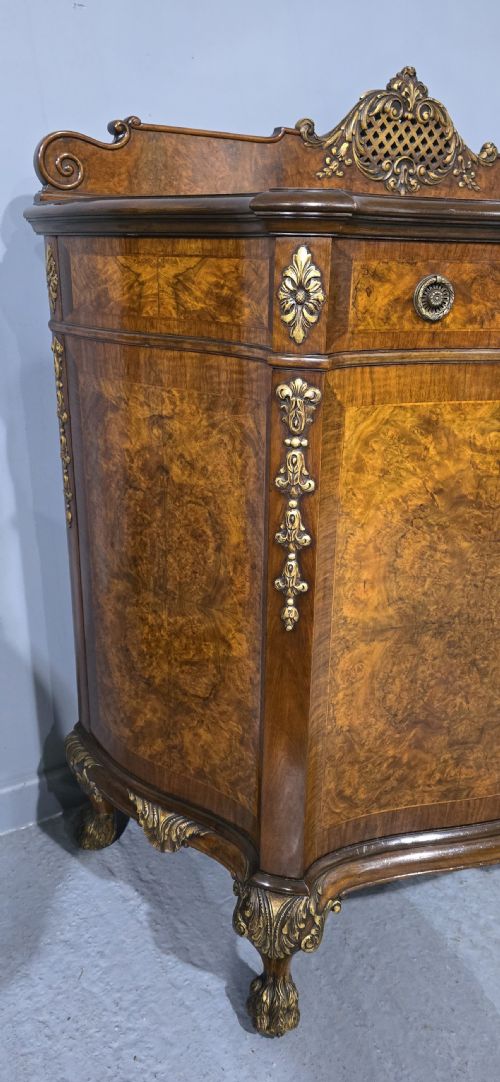 EXHIBITION QUALITY BURR WALNUT SIDE CABINET - ADDITIONAL PHOTO 10