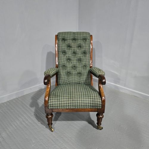 fig 1. Early Victorian Mahogany Library Armchair