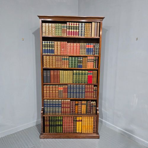 fig 1. Outstanding Tall Mahogany Open Adjustable Library Bookcase