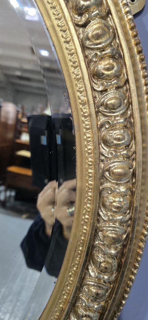 FABULOUS VICTORIAN OVAL GILT MIRROR - ADDITIONAL PHOTO 4