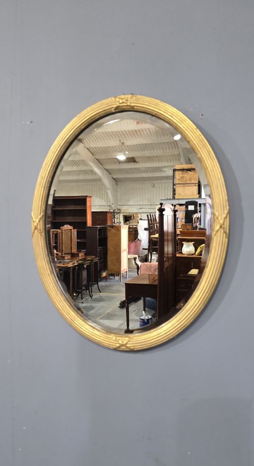 PAIR VICTORIAN OVAL GILT MIRRORS - ADDITIONAL PHOTO 2