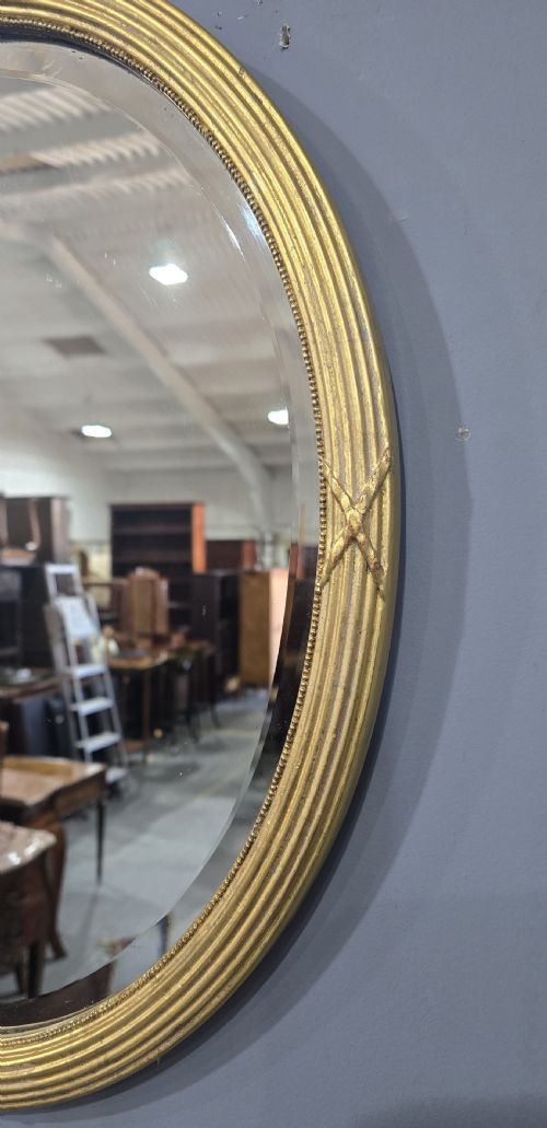 PAIR VICTORIAN OVAL GILT MIRRORS - ADDITIONAL PHOTO 5
