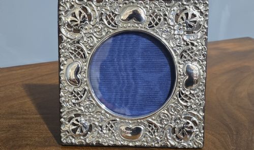 fig 1. Pretty Edwardian Silver Photo Frame