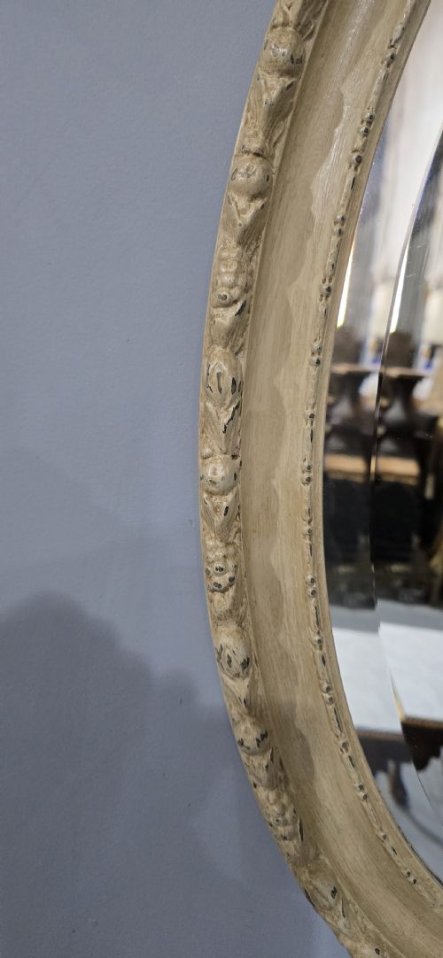 VICTORIAN OVAL PAINTED MIRROR - ADDITIONAL PHOTO 3