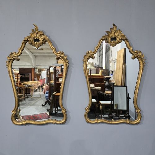 Pair Large Italian Gilt Mirrors
