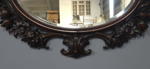 SUPER MAHOGANY OVAL MIRROR - ADDITIONAL PHOTO 3