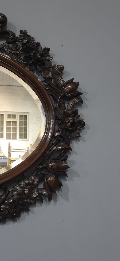 SUPER MAHOGANY OVAL MIRROR - ADDITIONAL PHOTO 4