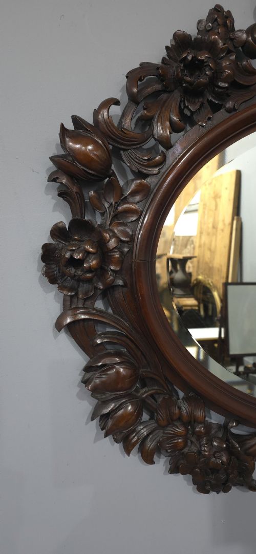 SUPER MAHOGANY OVAL MIRROR - ADDITIONAL PHOTO 5