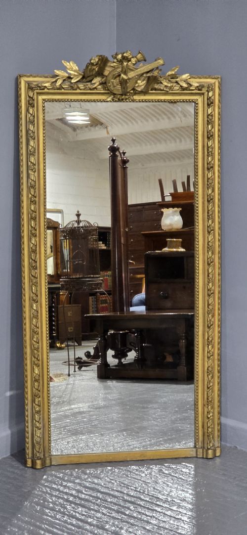 SUPERB FRENCH GILT OVERMANTLE PIER MIRROR - ADDITIONAL PHOTO 2