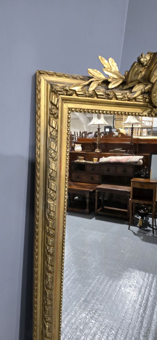 SUPERB FRENCH GILT OVERMANTLE PIER MIRROR - ADDITIONAL PHOTO 5