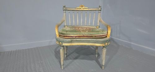 fig 1. French Painted Bergere Boudoir Chair