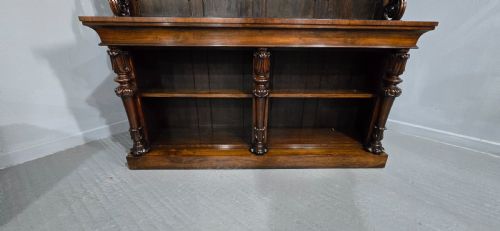 LARGE TOP QUALITY WILLIAM 4TH OPEN LIBRARY WATERFALL BOOKCASE - ADDITIONAL PHOTO 6