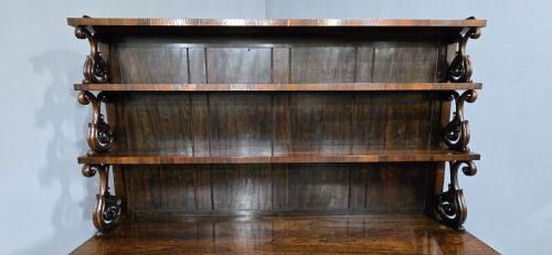 LARGE TOP QUALITY WILLIAM 4TH OPEN LIBRARY WATERFALL BOOKCASE - ADDITIONAL PHOTO 10