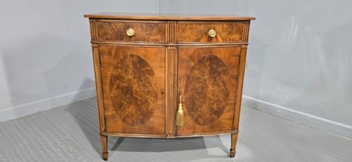 fig 1. Super Burr Yew Inlaid Side Cabinet