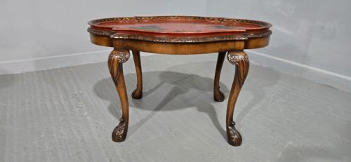 BURR WALNUT AND CHINOISERIE COFFEE TABLE - ADDITIONAL PHOTO 1