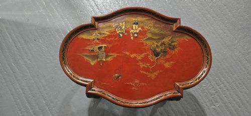BURR WALNUT AND CHINOISERIE COFFEE TABLE - ADDITIONAL PHOTO 3