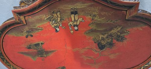 BURR WALNUT AND CHINOISERIE COFFEE TABLE - ADDITIONAL PHOTO 5
