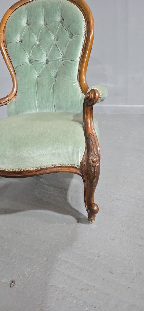 fig 1. Victorian Mahogany Armchair