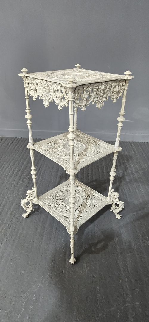 OUTSTANDING CAST IRON JARDINERE STAND - ADDITIONAL PHOTO 2