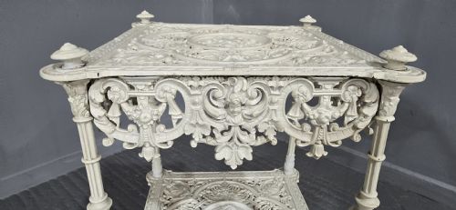 OUTSTANDING CAST IRON JARDINERE STAND - ADDITIONAL PHOTO 3