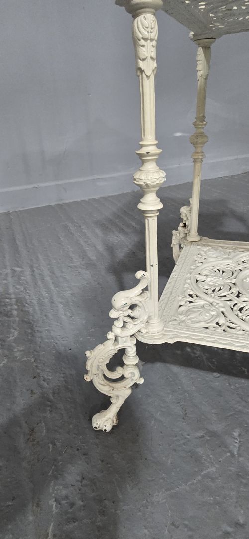 OUTSTANDING CAST IRON JARDINERE STAND - ADDITIONAL PHOTO 4