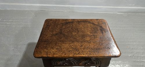 C19TH AND EARLIER OAK STOOL - ADDITIONAL PHOTO 4