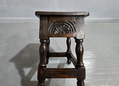C19TH AND EARLIER OAK STOOL - ADDITIONAL PHOTO 5