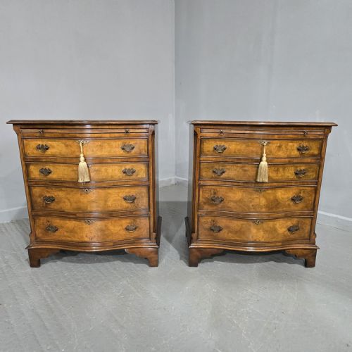 fig 1. Fantastic Pair Burr Walnut Chests of Drawers