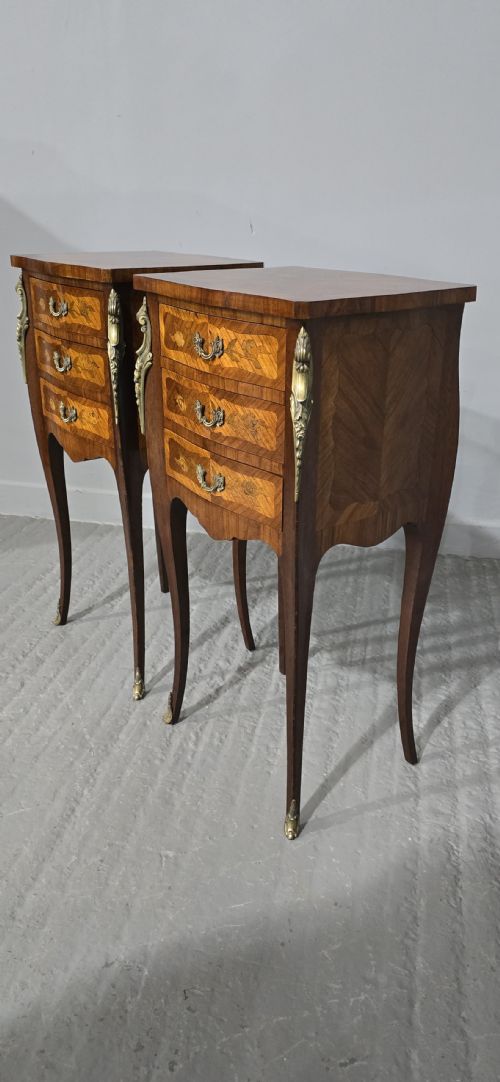 TOP QUALITY PAIR FRENCH BEDSIDE LAMP CHESTS - ADDITIONAL PHOTO 6