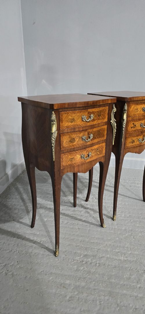 TOP QUALITY PAIR FRENCH BEDSIDE LAMP CHESTS - ADDITIONAL PHOTO 7