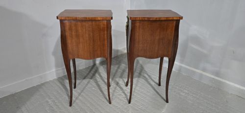 TOP QUALITY PAIR FRENCH BEDSIDE LAMP CHESTS - ADDITIONAL PHOTO 8
