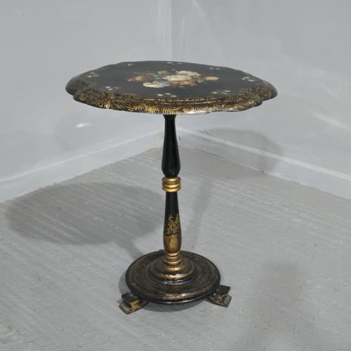 VICTORIAN PAPIER MACHE TABLE - ADDITIONAL PHOTO 1