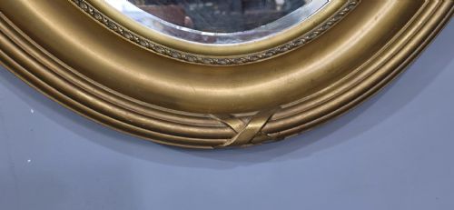 LARGE VICTORIAN OVAL GILT MIRROR - ADDITIONAL PHOTO 7