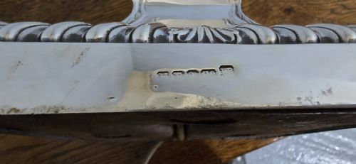 ANTIQUE SILVER PLATED TABLE LAMP - ADDITIONAL PHOTO 4