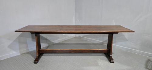 fig 1. Large Oak Refrectory Kitchen Farmhouse Dining Table