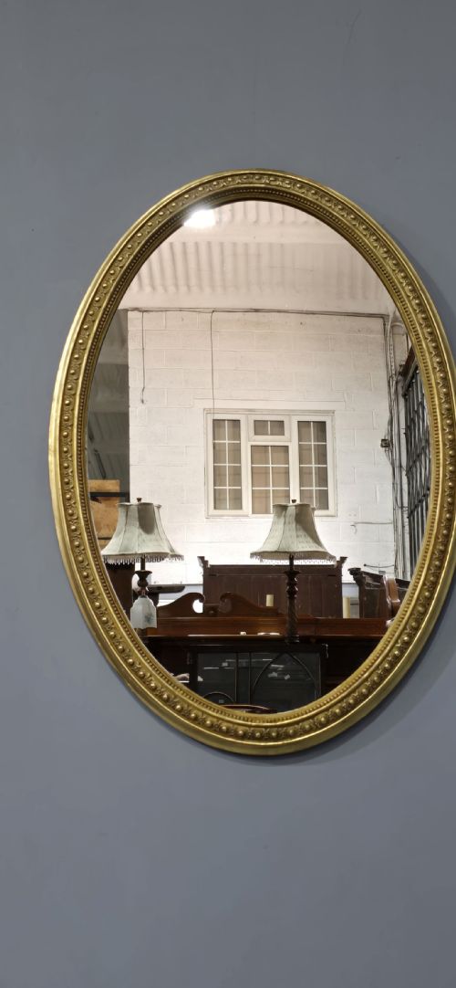 fig 1. Large Victorian Oval Gilt Mirror