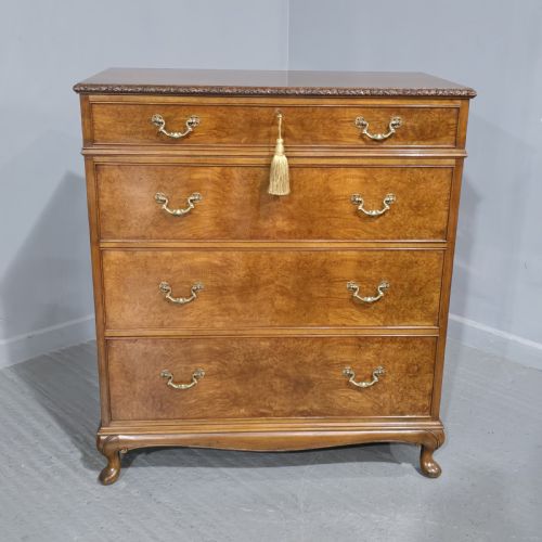 Queen Anne Burr Walnut Chest of Drawers