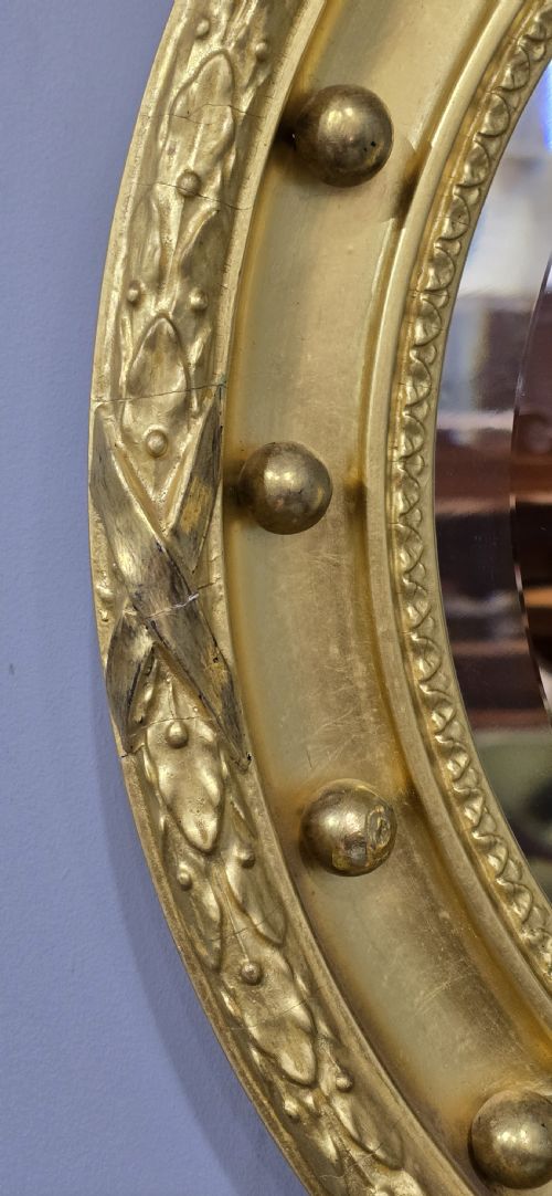 fig 1. Wonderful Regency Round Gilt Mirror