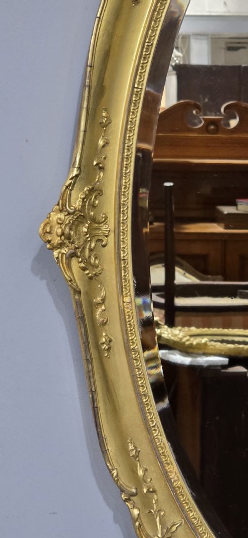 LOVELY VICTORIAN OVAL GILT MIRROR - ADDITIONAL PHOTO 1