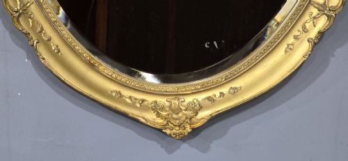 LOVELY VICTORIAN OVAL GILT MIRROR - ADDITIONAL PHOTO 3