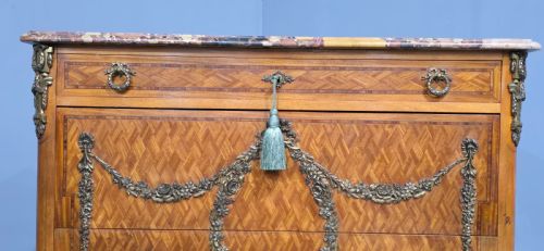 FRENCH SATINWOOD COMMODE CHEST OF DRAWERS - ADDITIONAL PHOTO 3