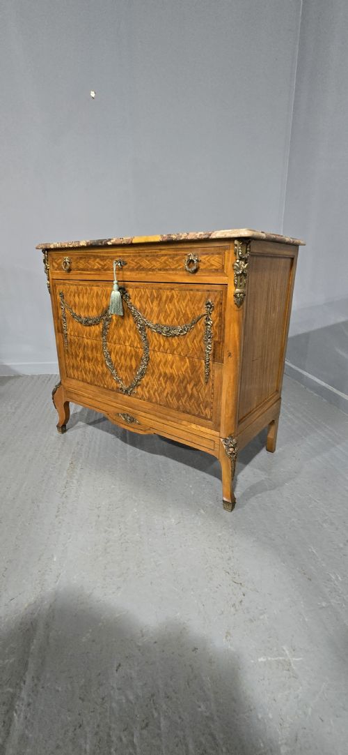FRENCH SATINWOOD COMMODE CHEST OF DRAWERS - ADDITIONAL PHOTO 14